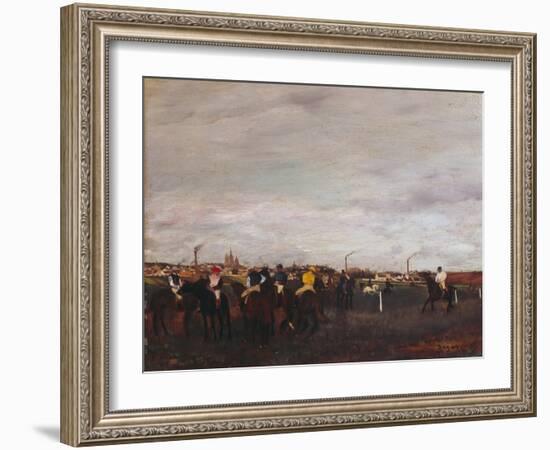 At the Racecourse, before the Race, 1872/73-Edgar Degas-Framed Giclee Print