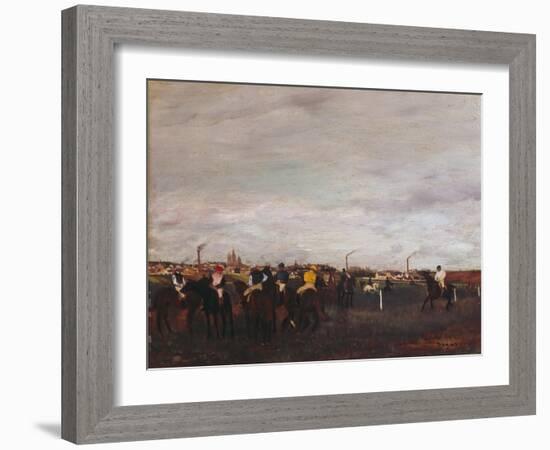 At the Racecourse, before the Race, 1872/73-Edgar Degas-Framed Giclee Print