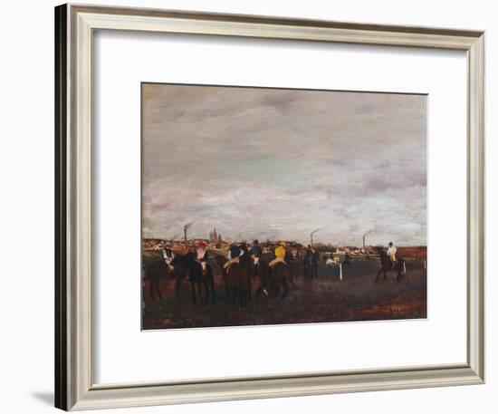 At the Racecourse, before the Race, 1872/73-Edgar Degas-Framed Giclee Print