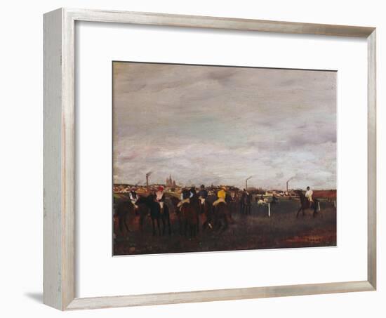 At the Racecourse, before the Race, 1872/73-Edgar Degas-Framed Giclee Print