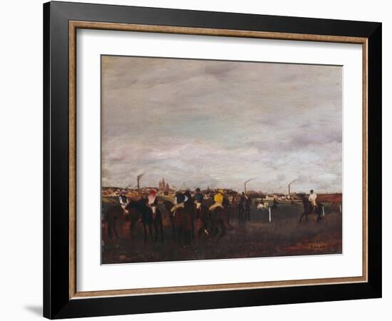 At the Racecourse, before the Race, 1872/73-Edgar Degas-Framed Giclee Print