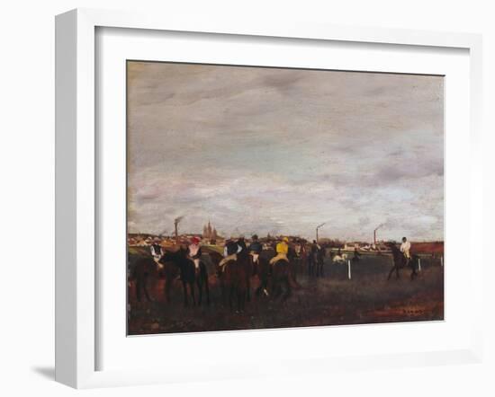 At the Racecourse, before the Race, 1872/73-Edgar Degas-Framed Giclee Print