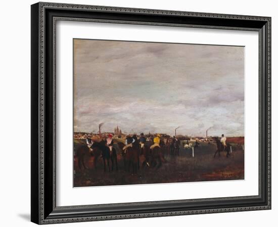 At the Racecourse, before the Race, 1872/73-Edgar Degas-Framed Giclee Print