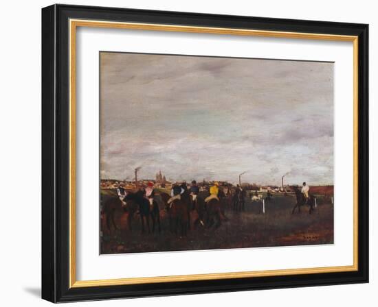 At the Racecourse, before the Race, 1872/73-Edgar Degas-Framed Giclee Print