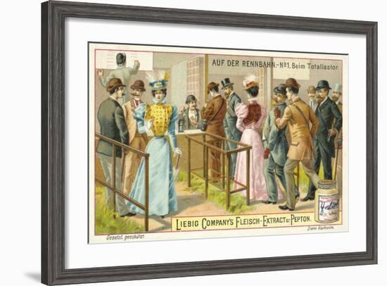 At the Racecourse: Betting-null-Framed Giclee Print