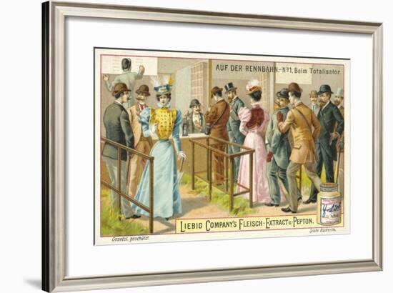 At the Racecourse: Betting-null-Framed Giclee Print