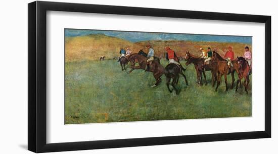 At the Races - Before the Start-Edgar Degas-Framed Premium Giclee Print