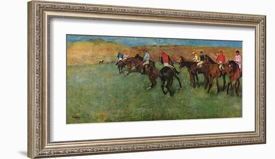 At the Races - Before the Start-Edgar Degas-Framed Premium Giclee Print