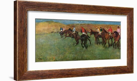 At the Races - Before the Start-Edgar Degas-Framed Premium Giclee Print