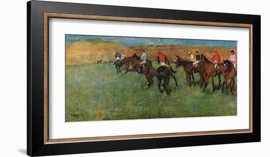 At the Races - Before the Start-Edgar Degas-Framed Premium Giclee Print