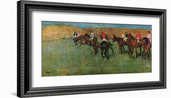 At the Races - Before the Start-Edgar Degas-Framed Premium Giclee Print