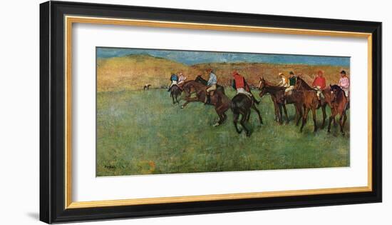 At the Races - Before the Start-Edgar Degas-Framed Premium Giclee Print