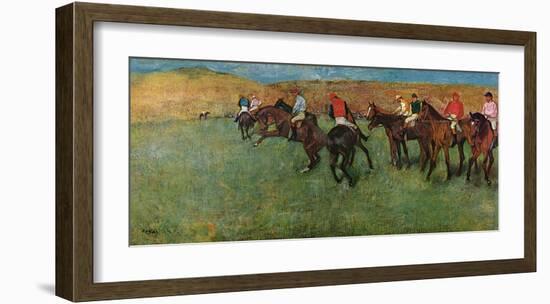 At the Races - Before the Start-Edgar Degas-Framed Premium Giclee Print