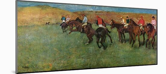 At the Races - Before the Start-Edgar Degas-Mounted Premium Giclee Print