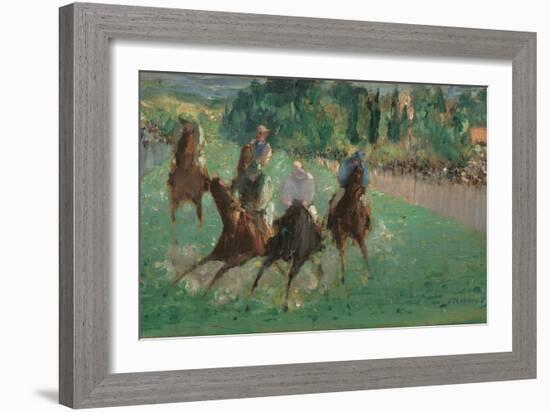 At the Races, c.1875-Edouard Manet-Framed Giclee Print