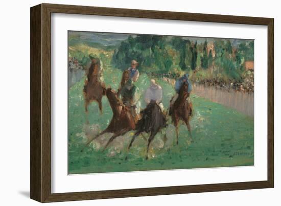 At the Races, c.1875-Edouard Manet-Framed Giclee Print