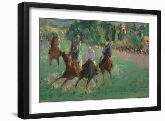 At the Races, c.1875-Edouard Manet-Framed Giclee Print