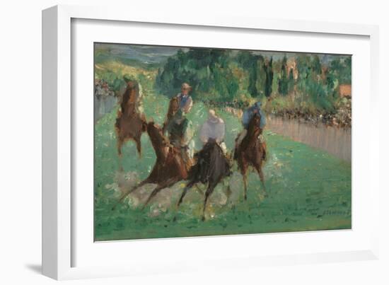 At the Races, c.1875-Edouard Manet-Framed Giclee Print