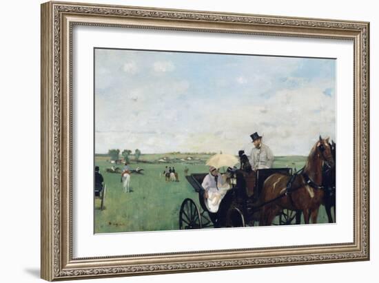 At the Races in the Countryside-Edgar Degas-Framed Giclee Print