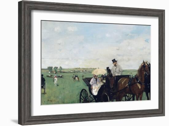 At the Races in the Countryside-Edgar Degas-Framed Giclee Print