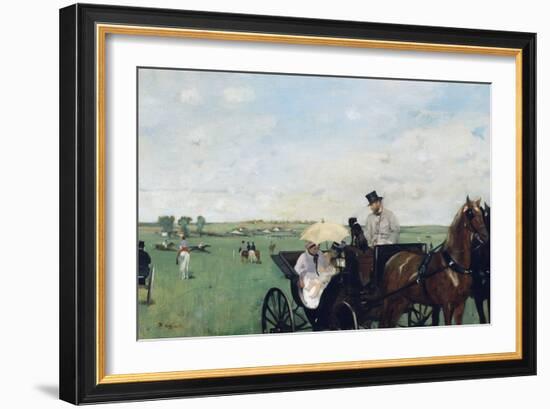 At the Races in the Countryside-Edgar Degas-Framed Giclee Print