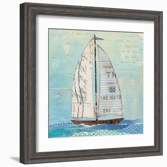 At the Regatta III Sail Sq-Courtney Prahl-Framed Art Print