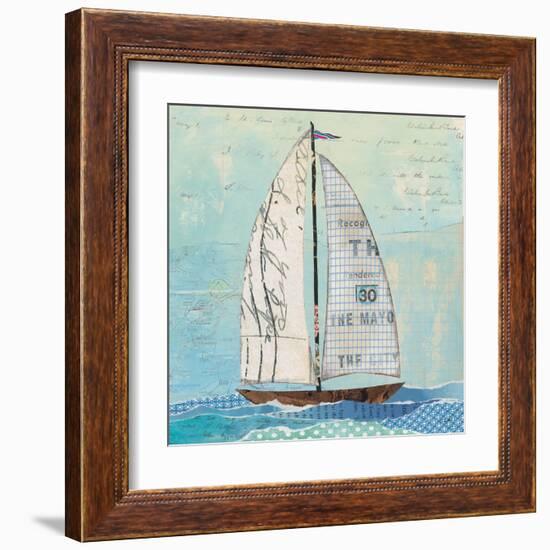 At the Regatta III Sail Sq-Courtney Prahl-Framed Art Print