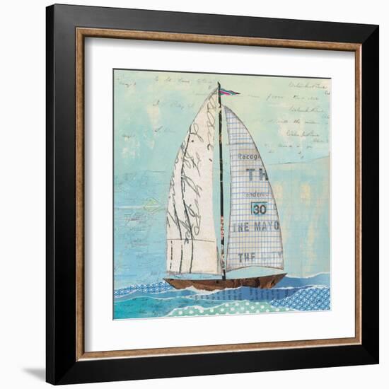 At the Regatta III Sail Sq-Courtney Prahl-Framed Art Print