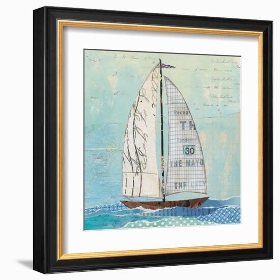 At the Regatta III Sail Sq-Courtney Prahl-Framed Art Print