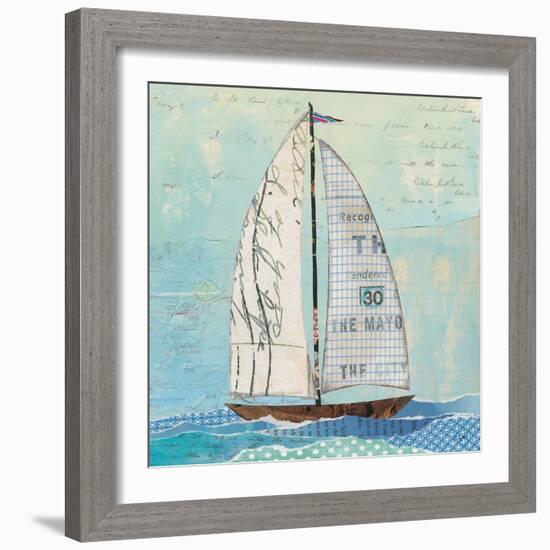 At the Regatta III Sail Sq-Courtney Prahl-Framed Art Print