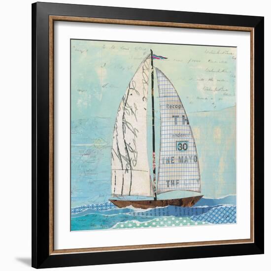 At the Regatta III Sail Sq-Courtney Prahl-Framed Art Print