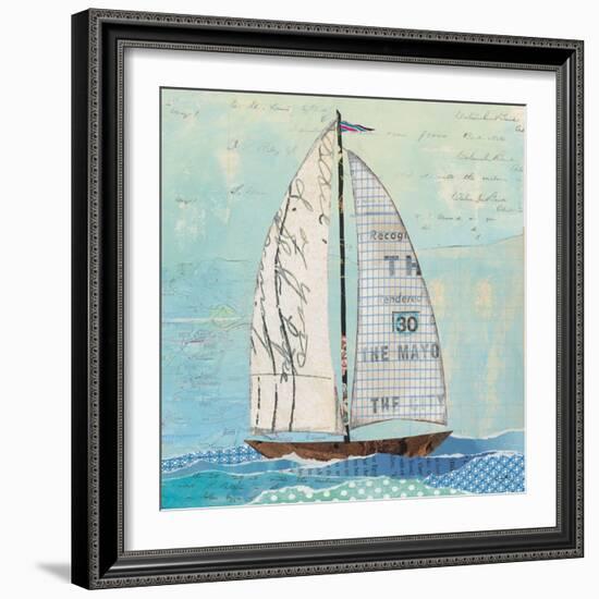 At the Regatta III Sail Sq-Courtney Prahl-Framed Art Print