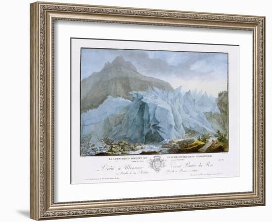 At the Rim of the Grindelwald Glacier-Caspar Wolf-Framed Giclee Print