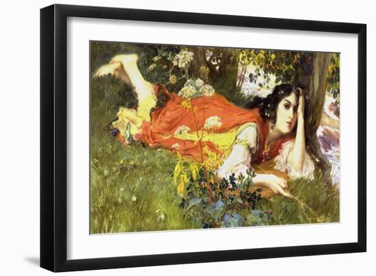 At the Running Brook-Frederick Arthur Bridgman-Framed Giclee Print