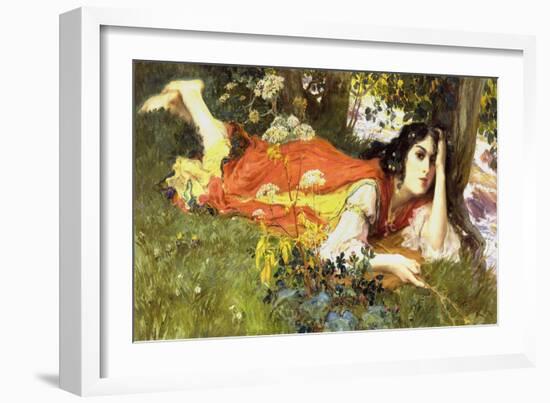 At the Running Brook-Frederick Arthur Bridgman-Framed Giclee Print