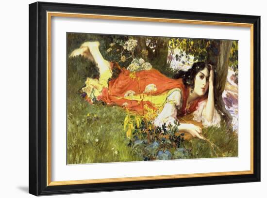 At the Running Brook-Frederick Arthur Bridgman-Framed Giclee Print