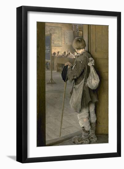 At the School Door, 1897-Nikolai Petrovich Bogdanov-Belsky-Framed Giclee Print