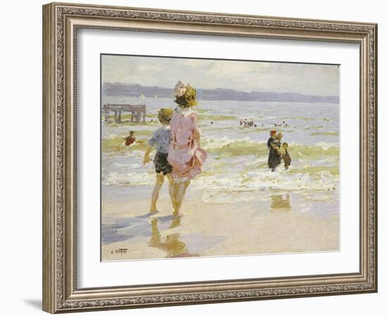 At the Seashore-Edward Henry Potthast-Framed Giclee Print