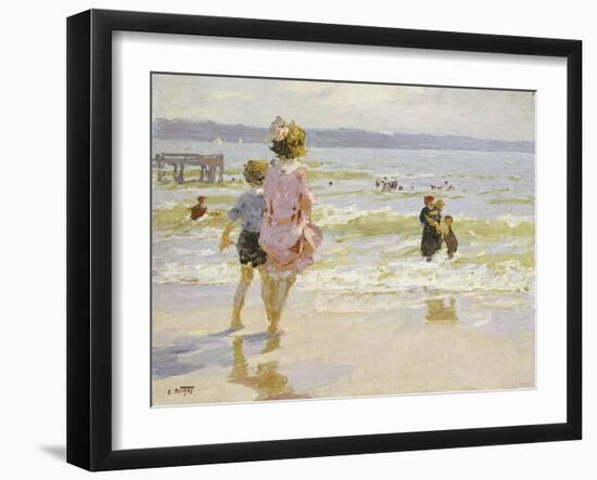 At the Seashore-Edward Henry Potthast-Framed Giclee Print