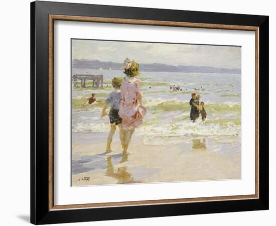 At the Seashore-Edward Henry Potthast-Framed Giclee Print