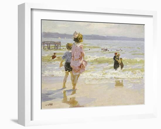 At the Seashore-Edward Henry Potthast-Framed Giclee Print