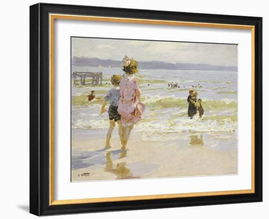 At the Seashore-Edward Henry Potthast-Framed Giclee Print
