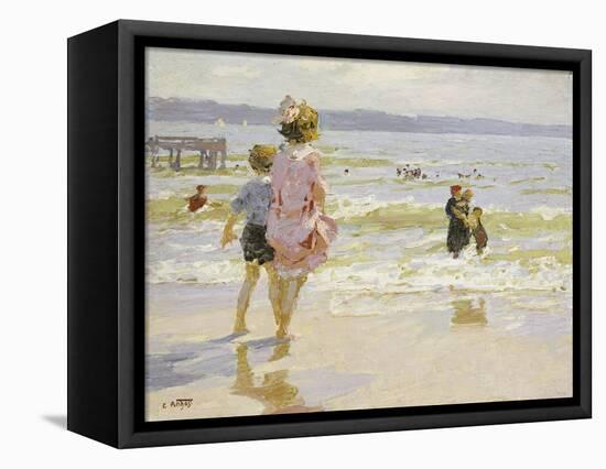 At the Seashore-Edward Henry Potthast-Framed Premier Image Canvas