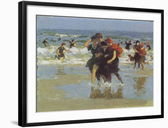 At The Seaside-Edward Henry Potthast-Framed Art Print