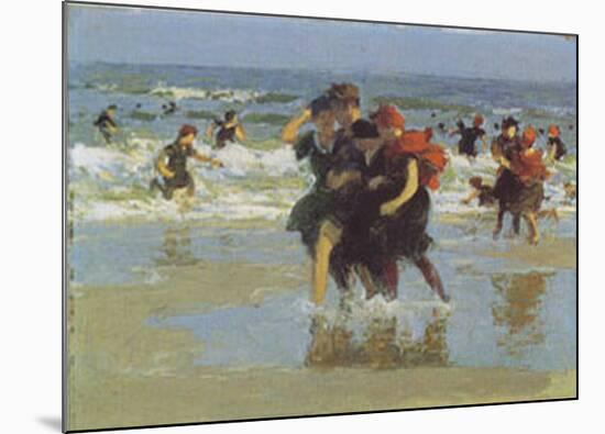 At The Seaside-Edward Henry Potthast-Mounted Art Print