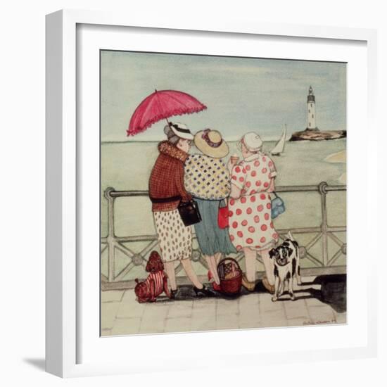 At the Seaside-Gillian Lawson-Framed Giclee Print