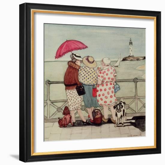 At the Seaside-Gillian Lawson-Framed Giclee Print