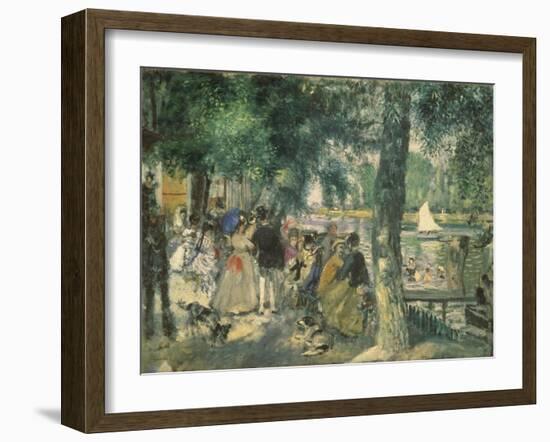 At the Seine River-Pierre-Auguste Renoir-Framed Giclee Print