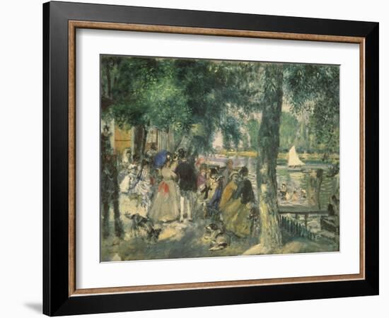 At the Seine River-Pierre-Auguste Renoir-Framed Giclee Print