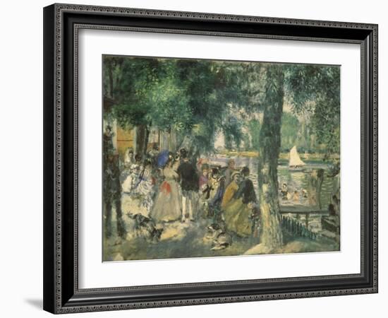 At the Seine River-Pierre-Auguste Renoir-Framed Giclee Print